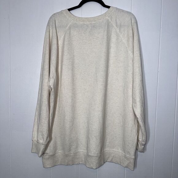 Wildfox Women’s Leopard Lips Tunic Crewneck Sweater Beige Size XL - Picture 2 of 5